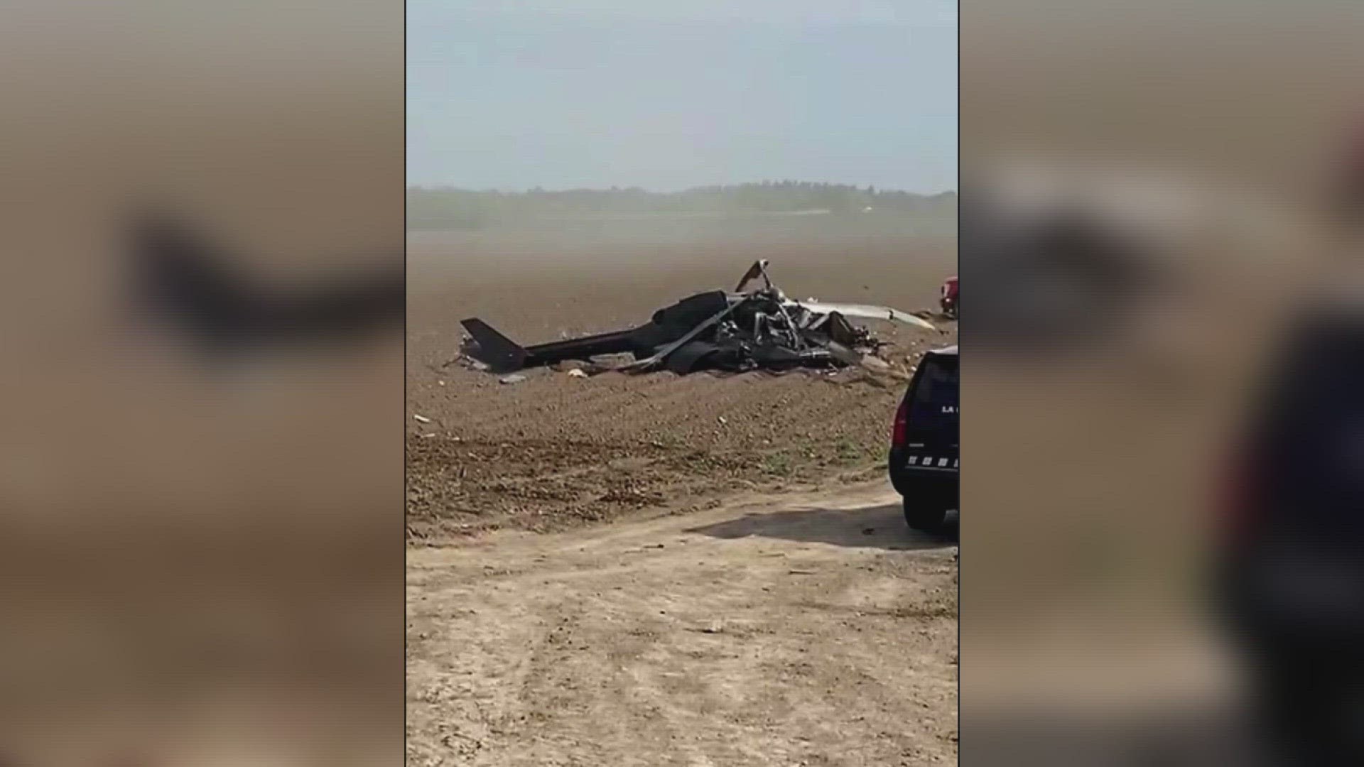Federal officials said the helicopter crash just before 3 p.m. Mountain Time near the town of La Grulla.