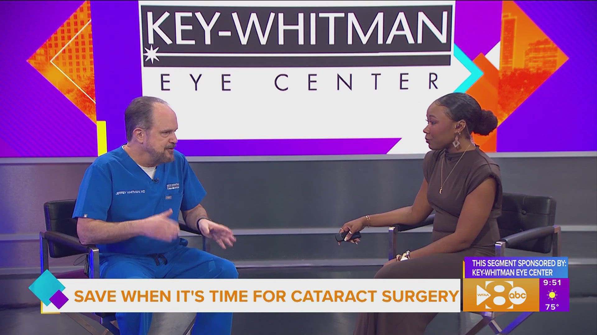 This segment is sponsored by: Key-Whitman Eye Center