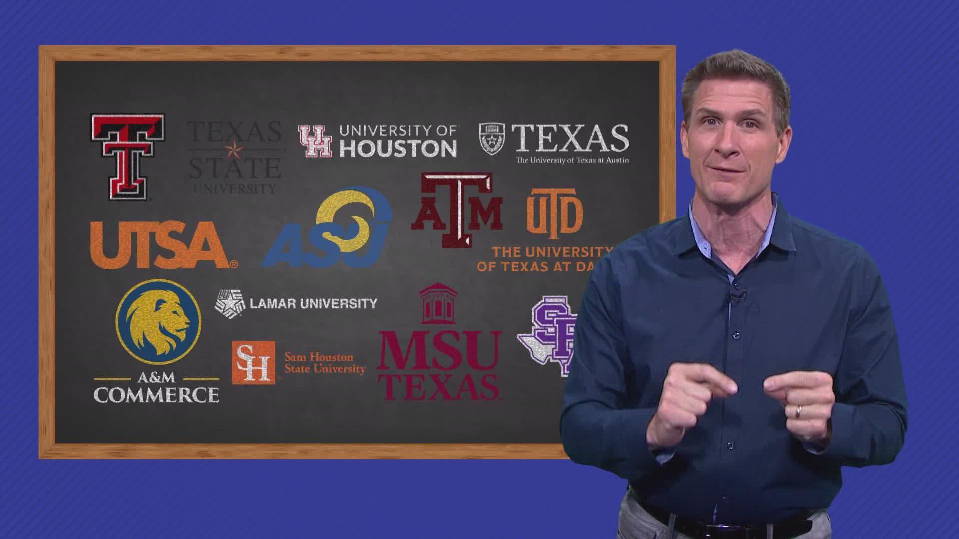 If your household makes under a certain amount of money, students from that household may be eligible at many Texas universities for free tuition.