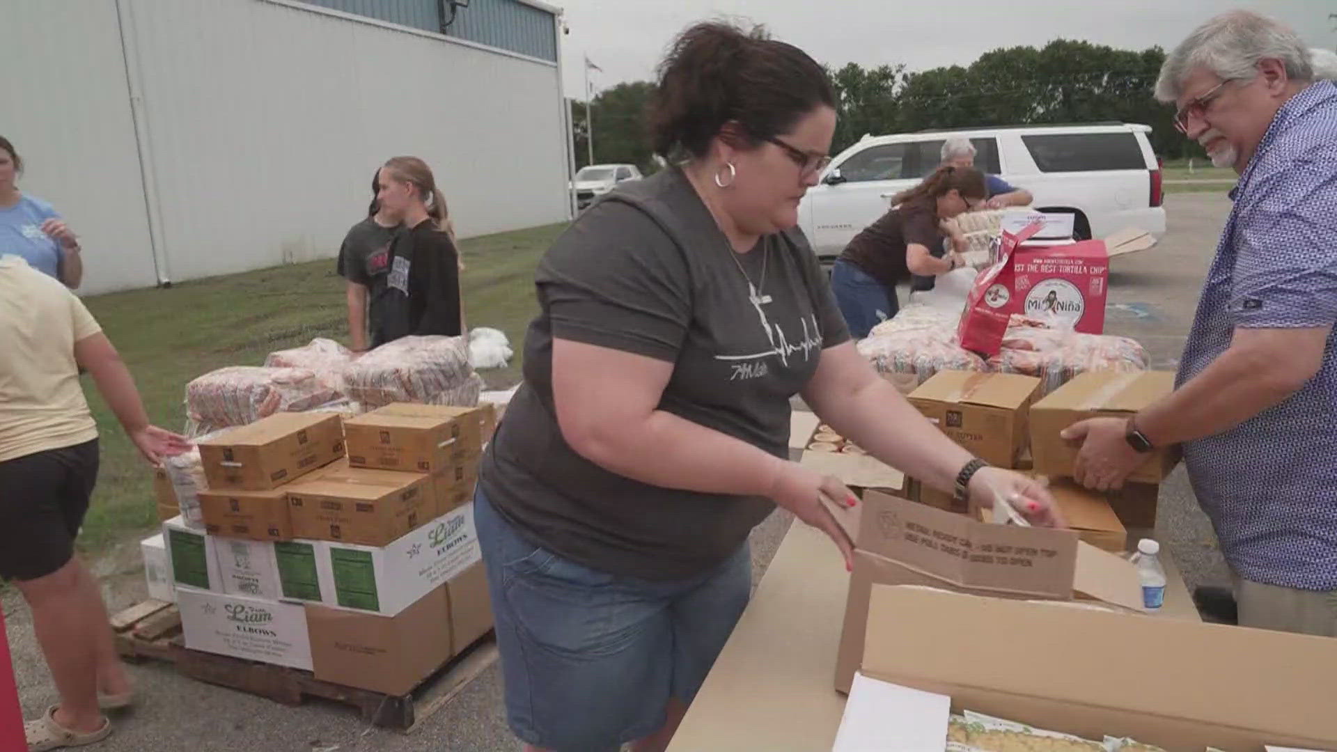 The North Texas Food Bank says they are expecting more than 400 families to pick up food.