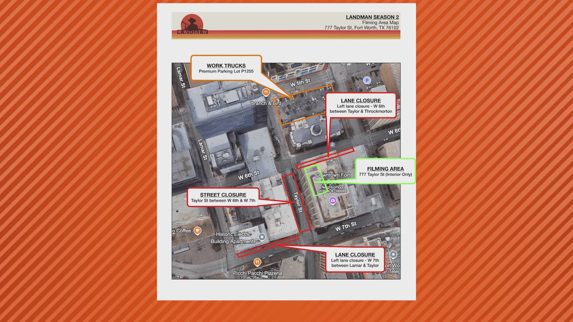 Several roads will be closed in downtown Fort Worth today. 