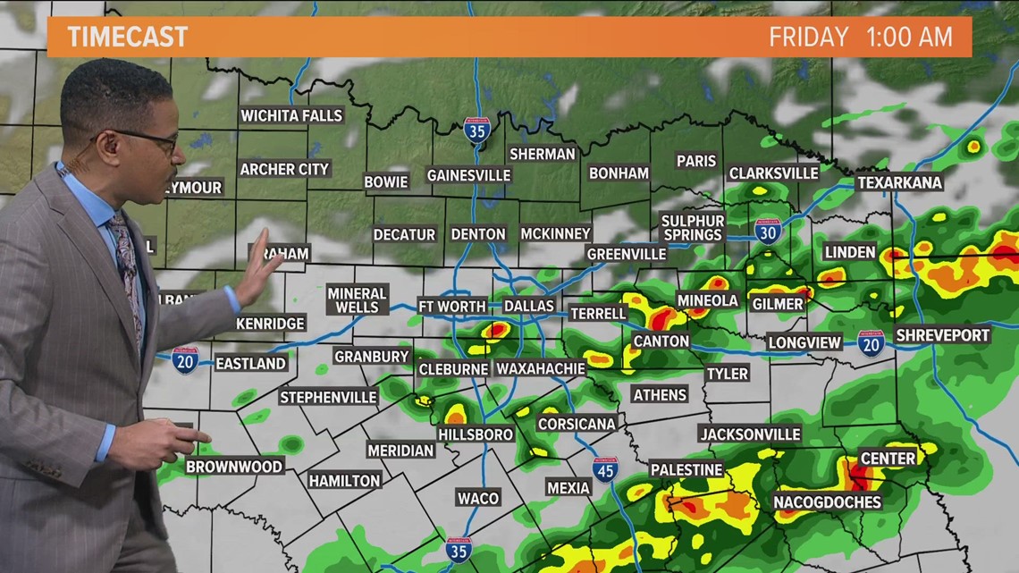 DFW weather quick hit: Thursday rain, storms timeline | wfaa.com