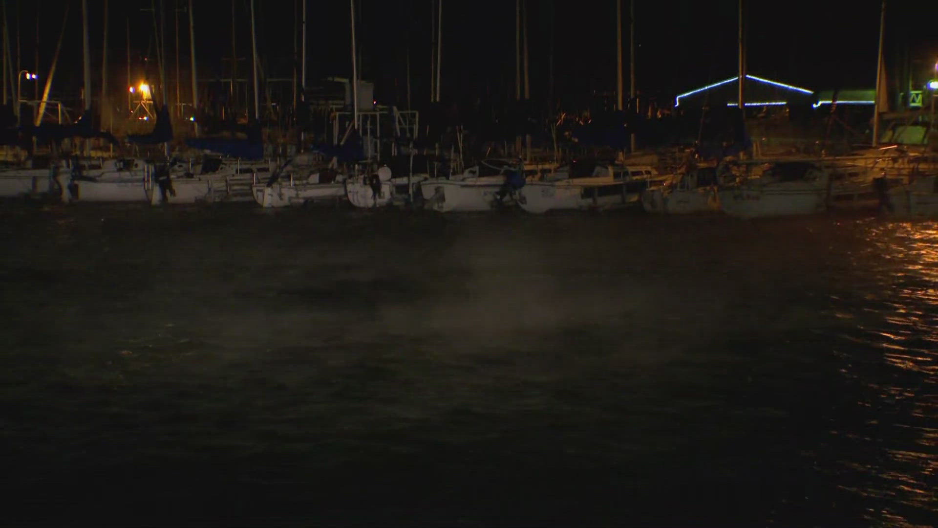 Flurries were visible coming from lakes in North Texas.