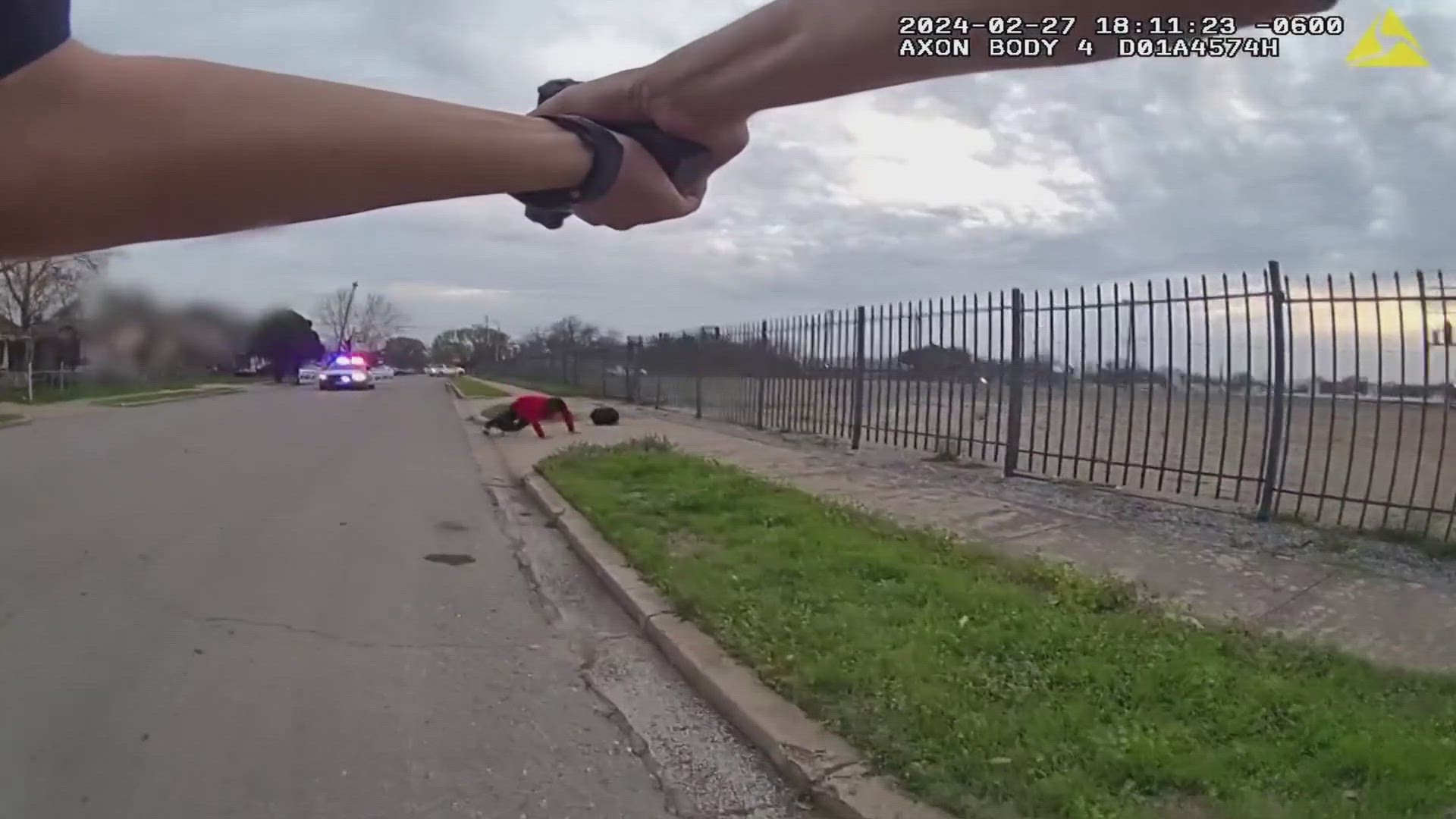 Dallas Police released video of robbers being arrested after a brief chase with police.