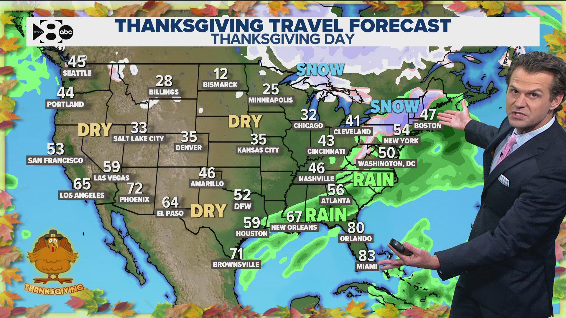 North Texas is expected to stay dry on Wednesday and Thanksgiving.