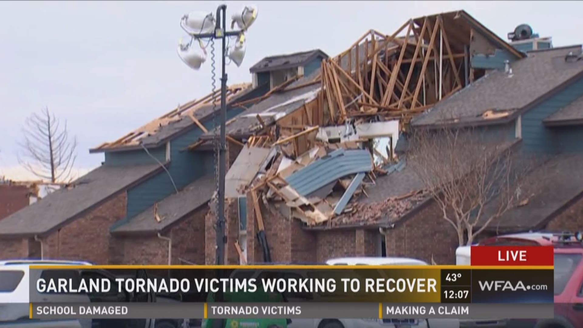 Garland tornado victims are working to recover. Monica Hernandez has details.