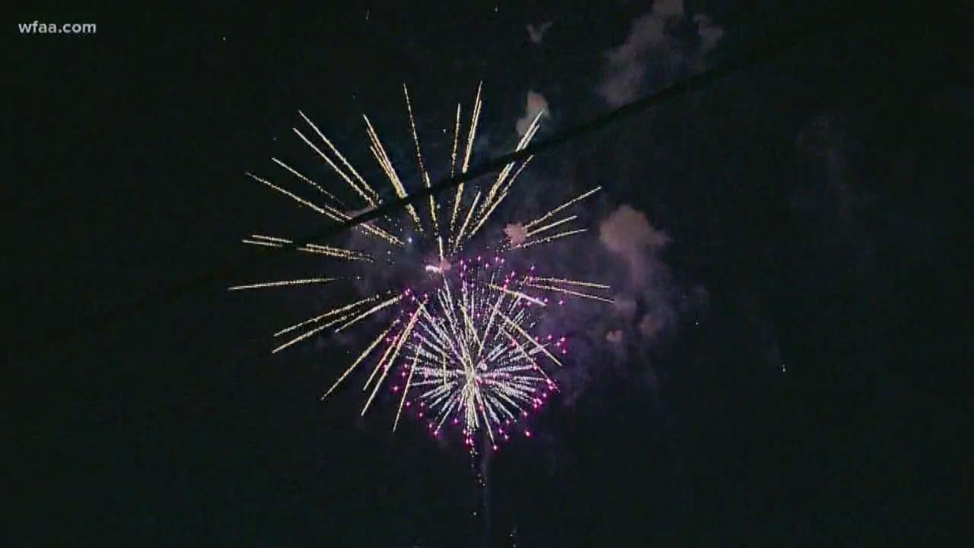 Thousands attended the largest fireworks display in North Texas on Wednesday evening.