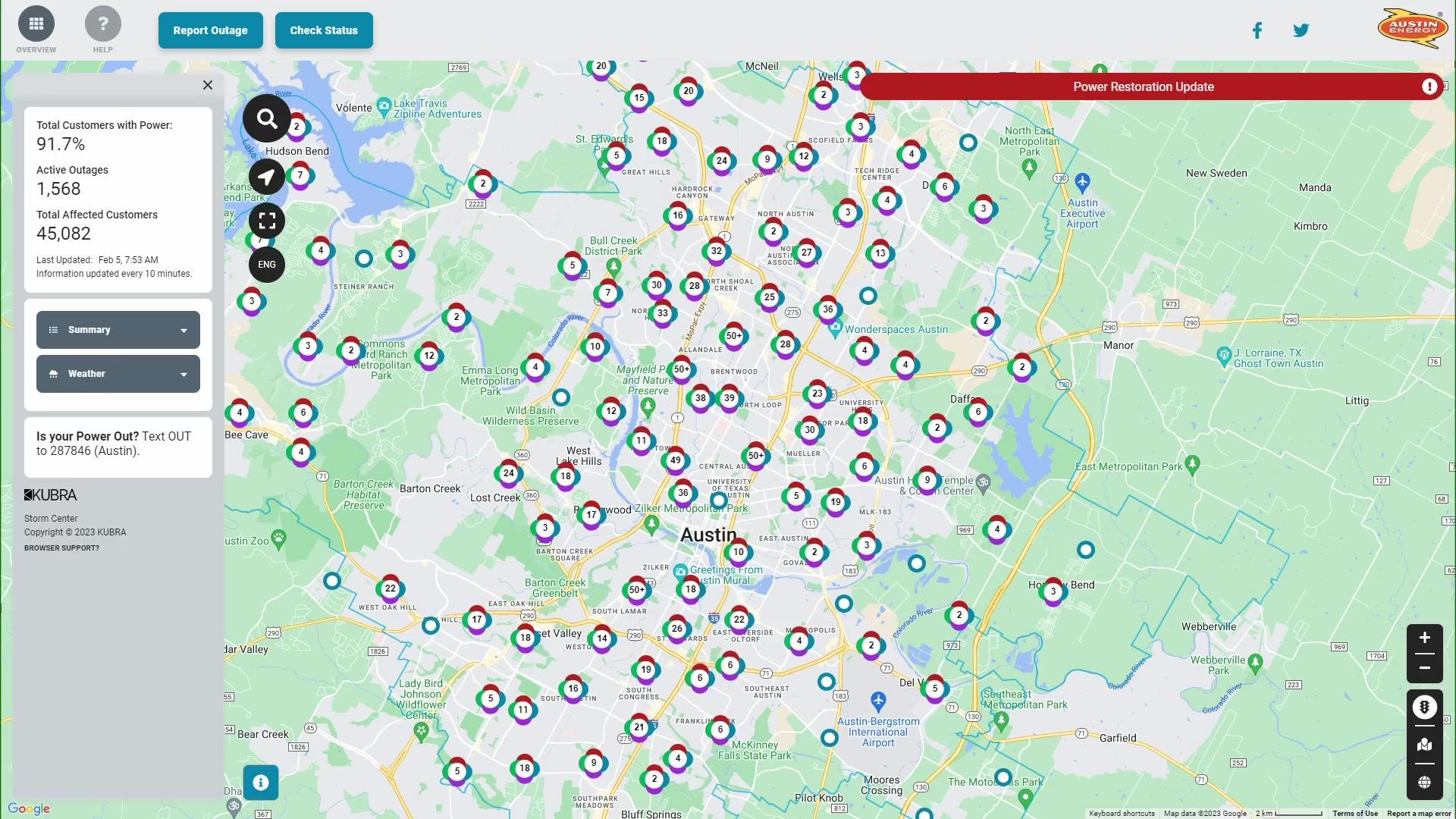 Austin Energy confirms this is the most significant power outage since the historic February 2021 freeze.