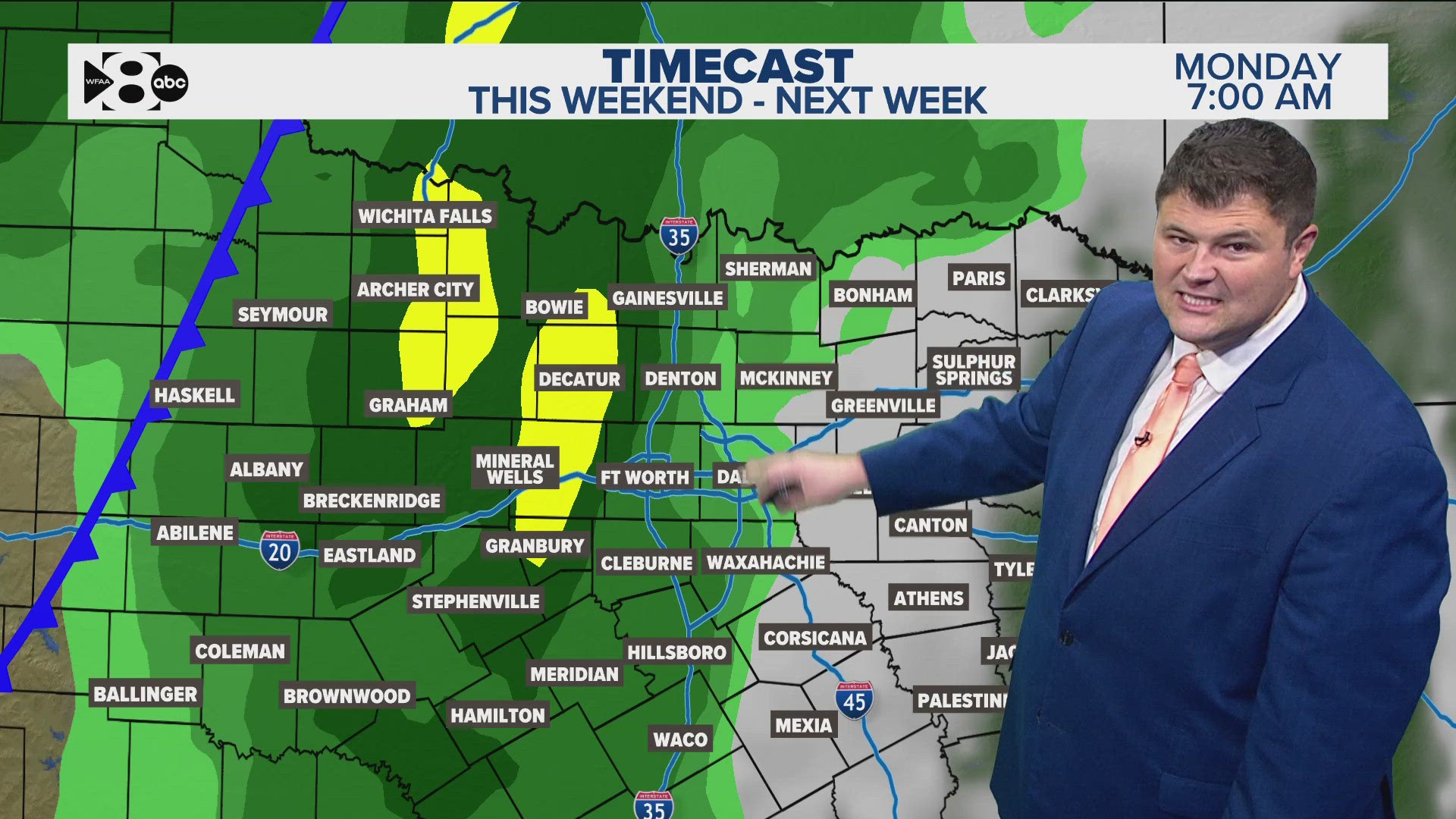 This is a low risk of severe weather on Monday morning as well.