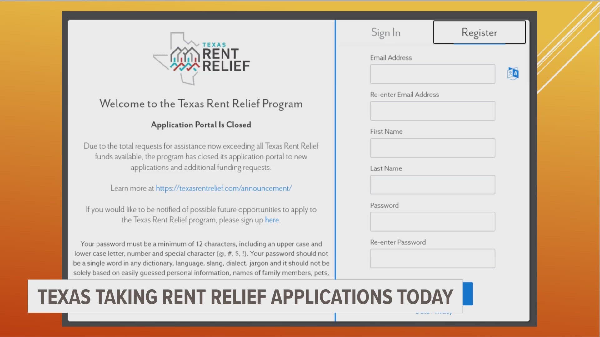 Starting Tuesday, Texans who are behind on their rent can apply for help.