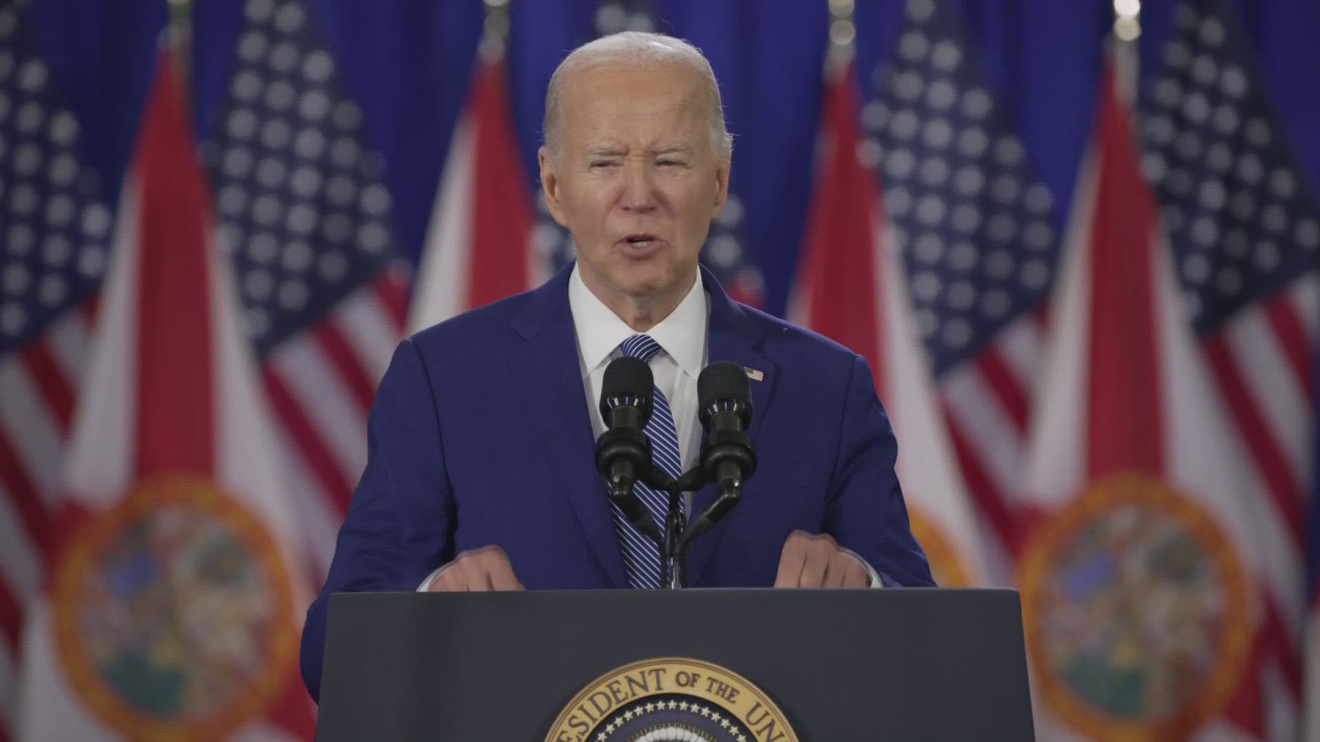 Biden talked about making abortion a Constitutional right during a speech in Florida.