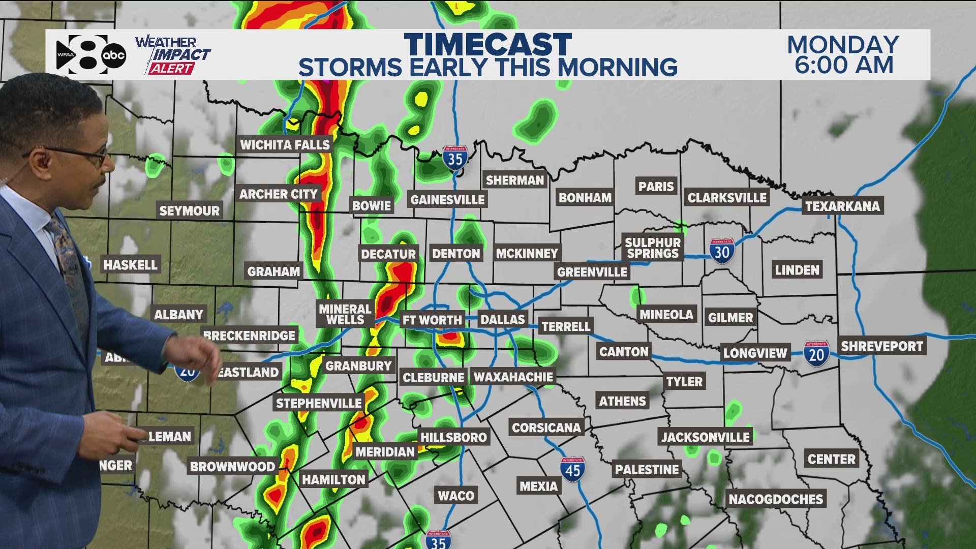 Rain is now falling in DFW, storms are expected to pick up this morning.