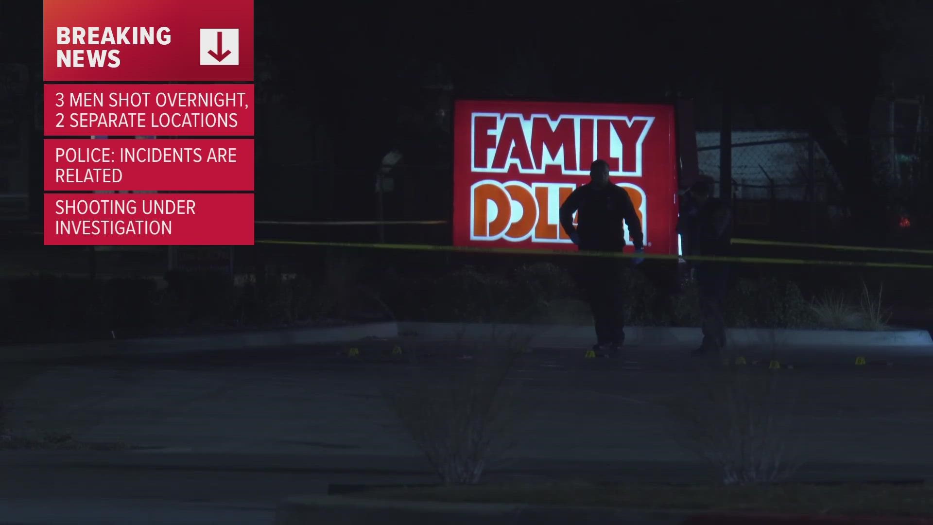 Police say the shootings are related. The first happened at the Family Dollar on Hemphill Street. The other was at the intersection of South Fwy and Atlamesa Blvd.
