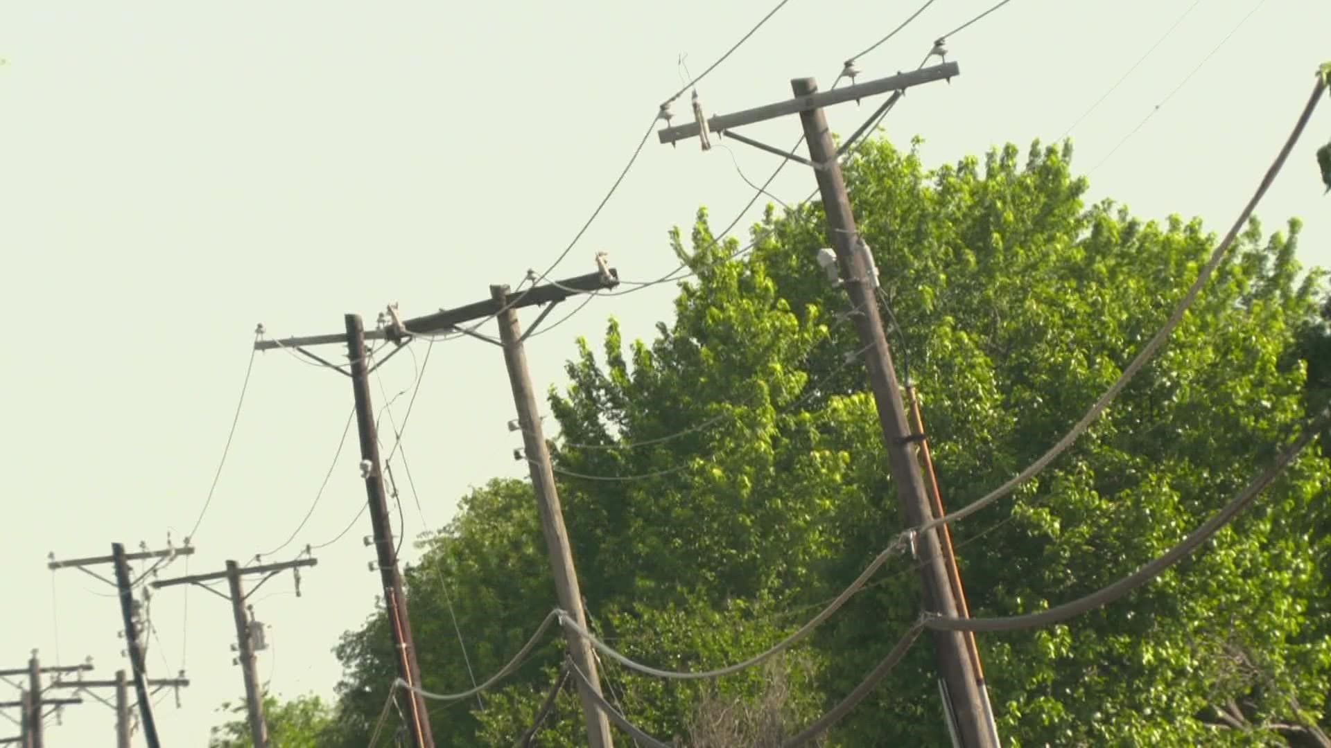 Oncor hopes to replace ten leaning poles in the Custer and Parker area over the next several weeks.