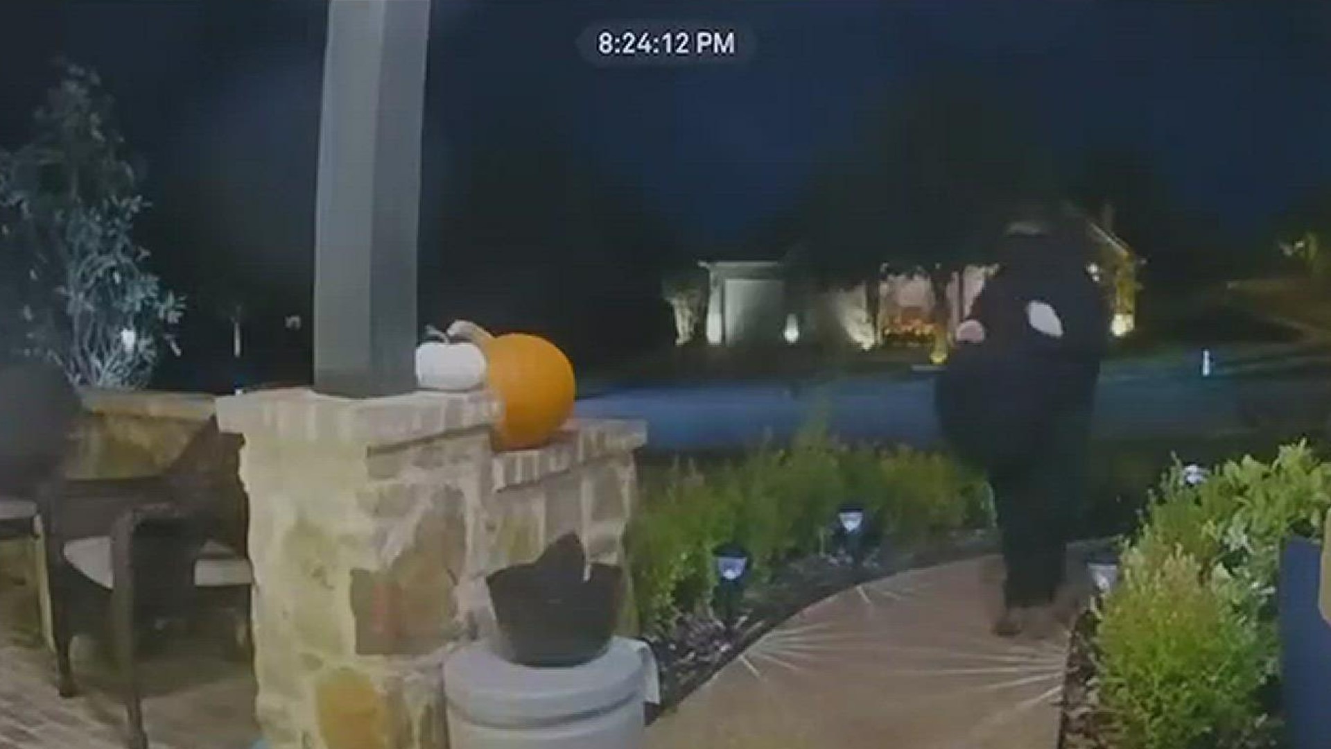 McKinney officers were dispatched to a home after the homeowner’s camera caught someone putting candy into a bowl on the front porch.