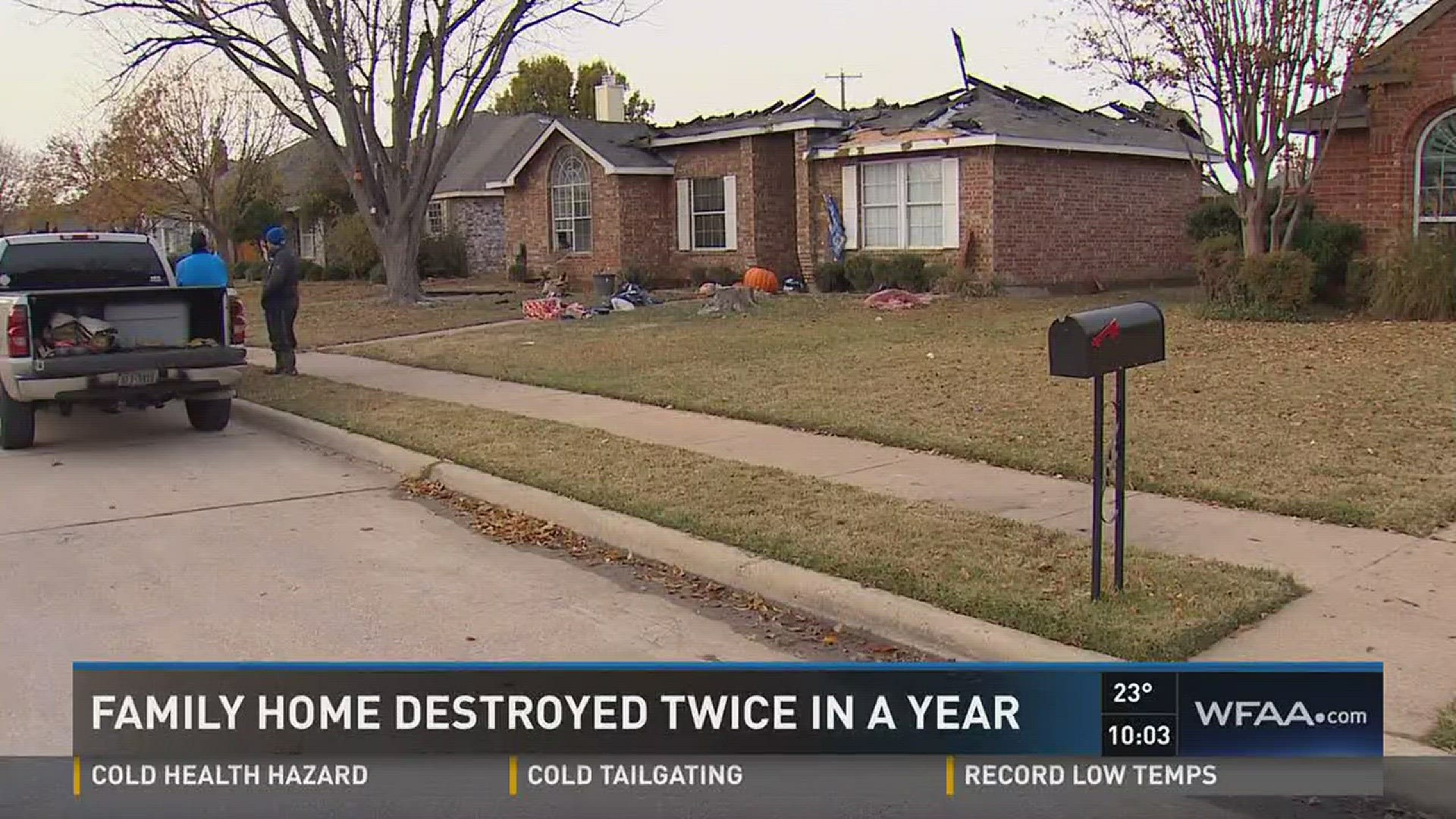 Family home destroyed twice in one year