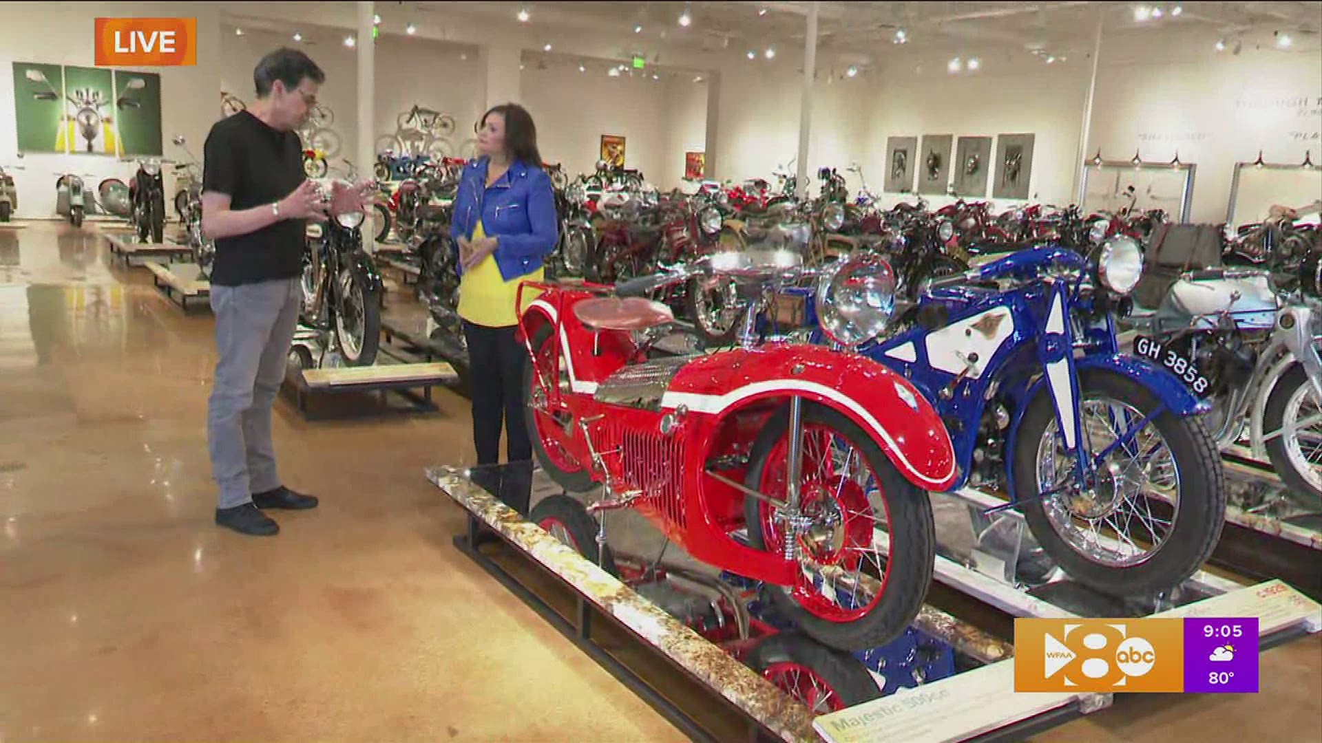 Paige gets a live tour of the Haas Moto Museum in Dallas from founder Bobby Haas