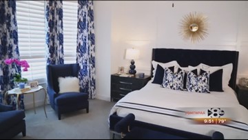 wfaa.com | Blue and Crisp White in the Master Bedroom wfaa.com | Blue and Crisp White in the Master Bedroom