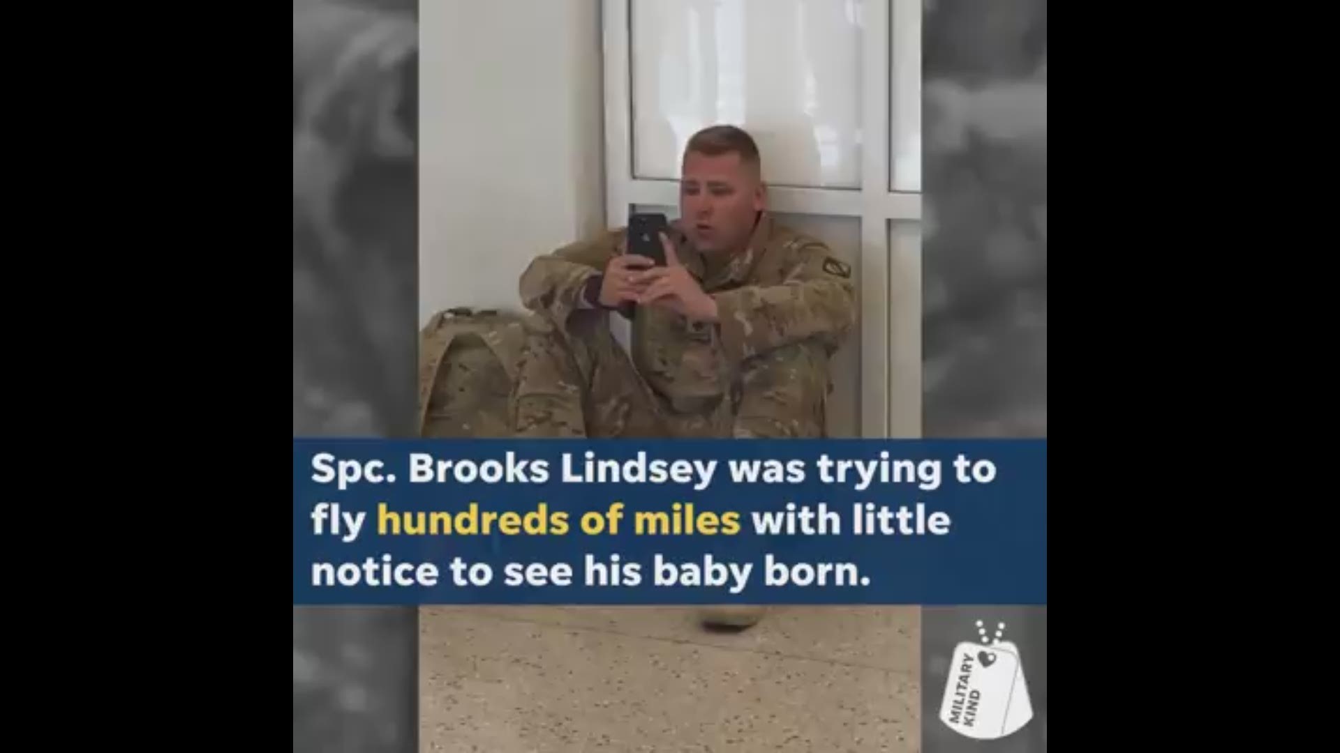 This soldier was rushing home to witness the birth of his daughter. When his flight got delayed, it ended up being a blessing in disguise. Militarykind, USA TODAY