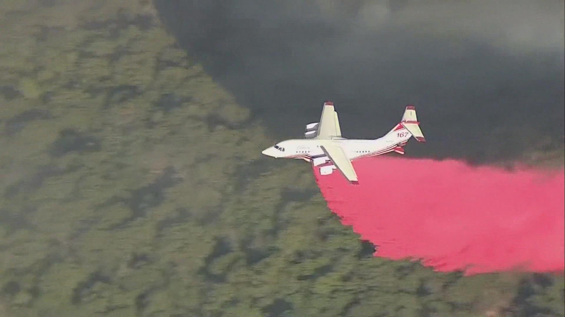 Multiple large wildfires still burning west of Fort Worth