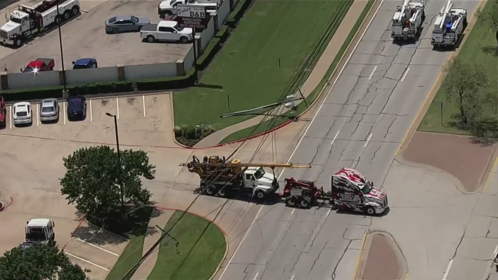 It not only caused a major backup on Highway 10, but it also knocked out power to residents in Euless, too.