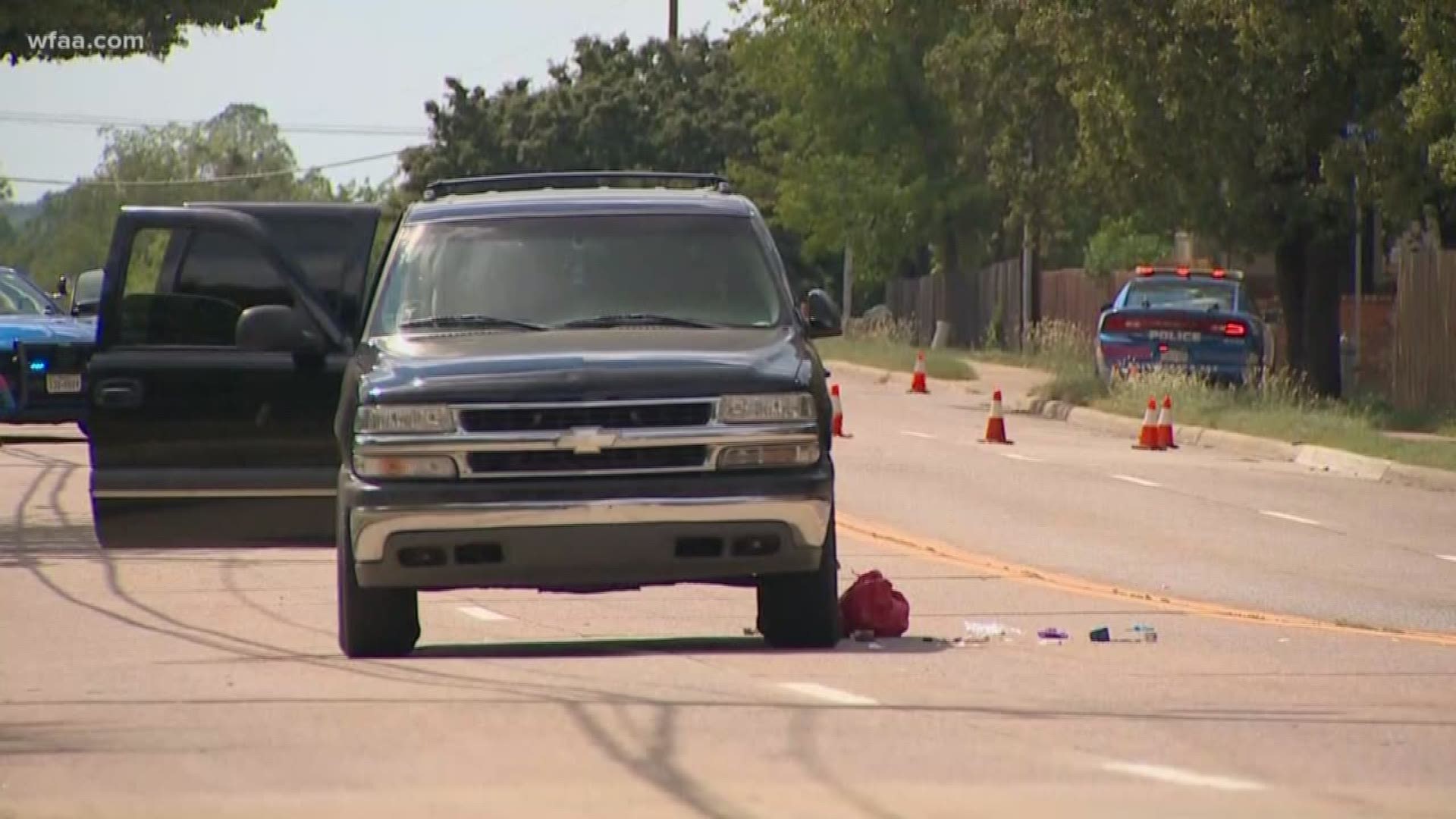 The driver of an SUV was fatally shot during a traffic stop, police said.