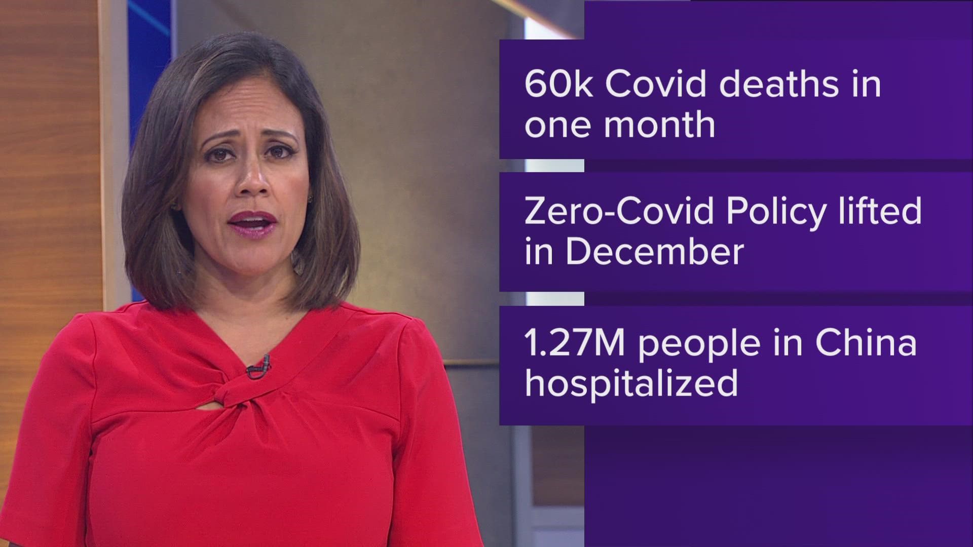China is reporting the COVID-19 virus has killed 60,000 residents since the country lifted its zero-COVID policy in December.
