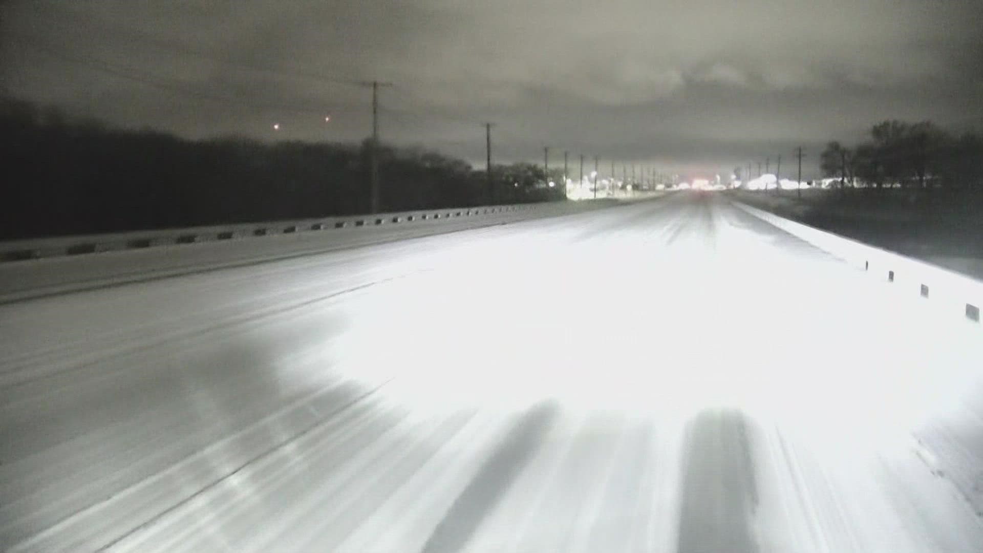 Here's a look at what our WFAA crews are seeing early Friday as road conditions remain extremely icy in North Texas.