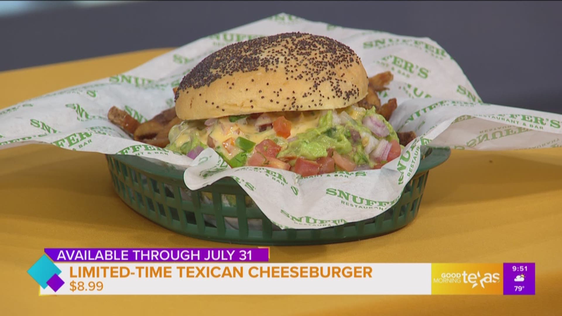 Snuffer S Restaurant Bar Debuts Their Limited Time Texican Cheeseburger Wfaa Com