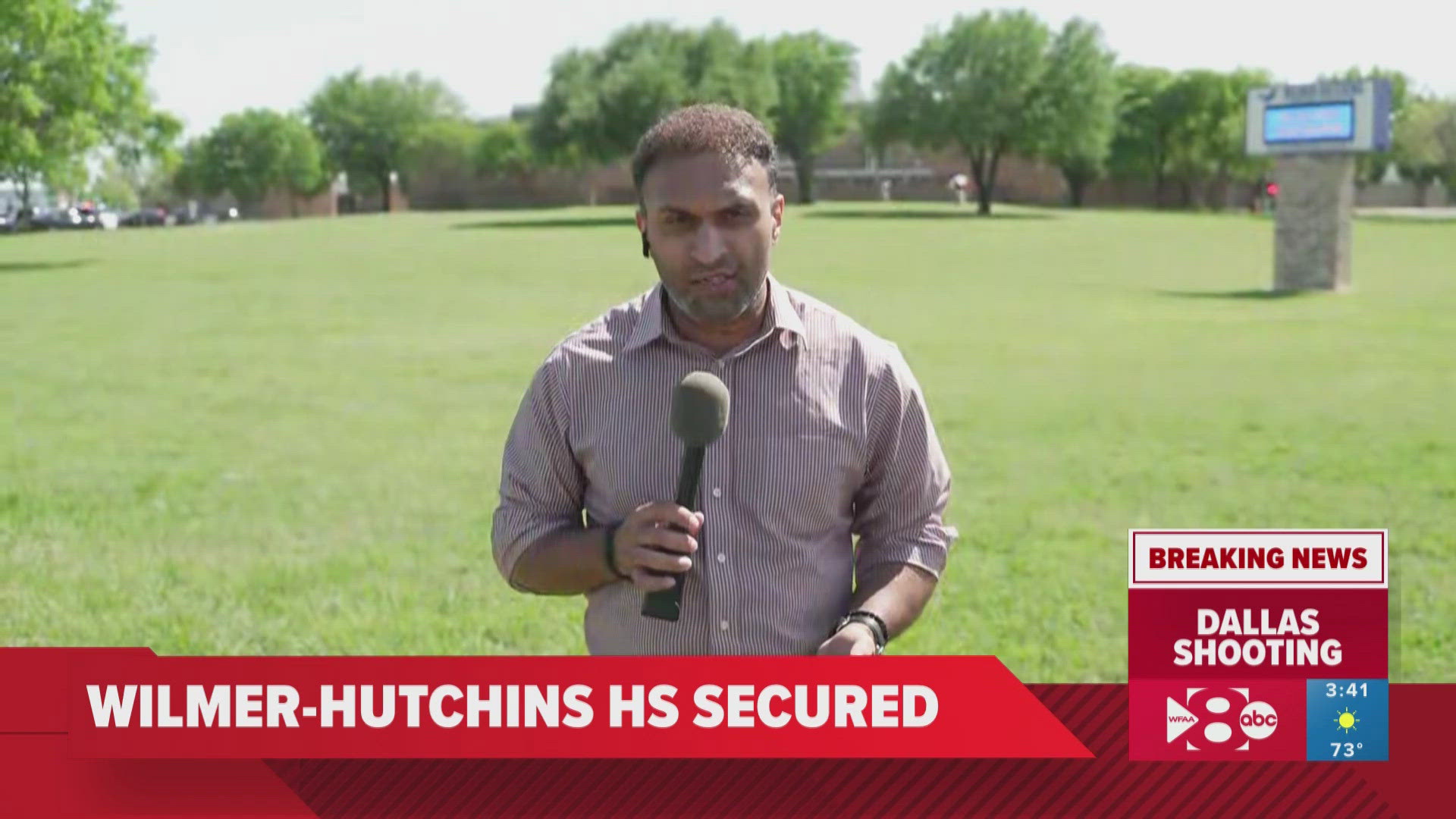 Three people were shot and one person was grazed by gunfire during a shooting at Dallas ISD's Wilmer-Hutchins High School