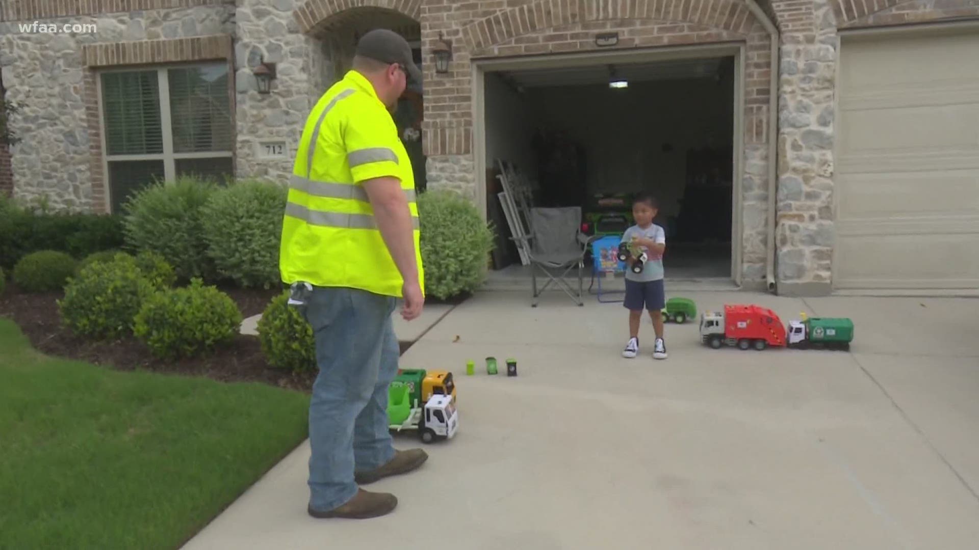 Enzo  and Austin Ferguson have become the best of friends over their shared bond of garbage trucks.