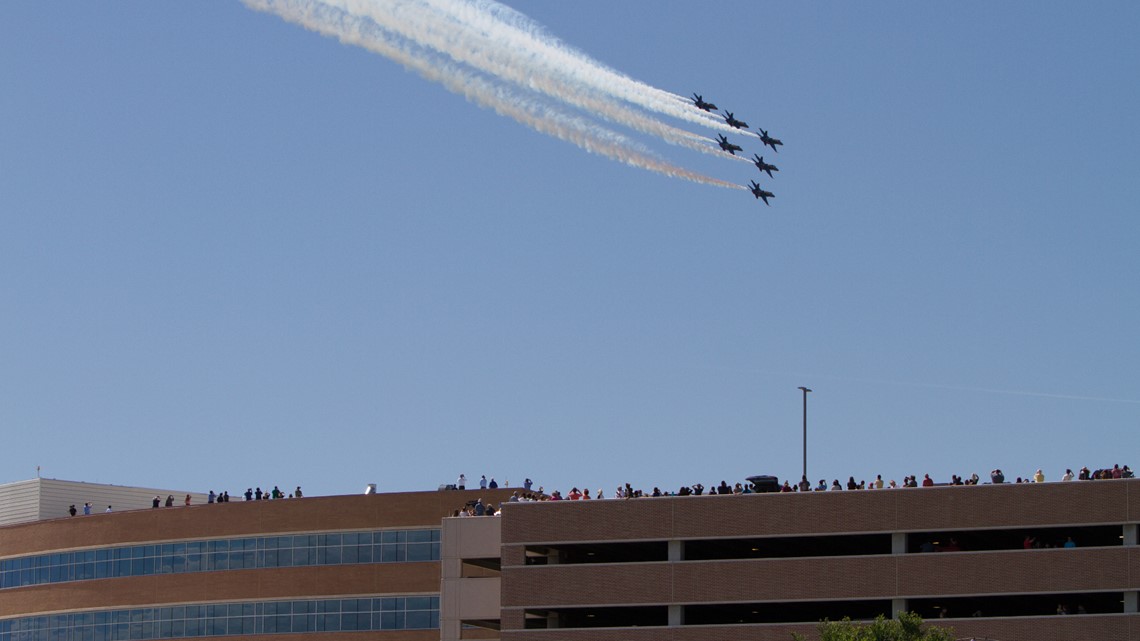 Videos: Navy's Blue Angels fly over Dallas-Fort Worth area to honor ...