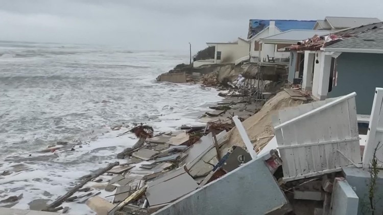 Multiple homes collapse into Atlantic Ocean after Tropical Storm Nicole