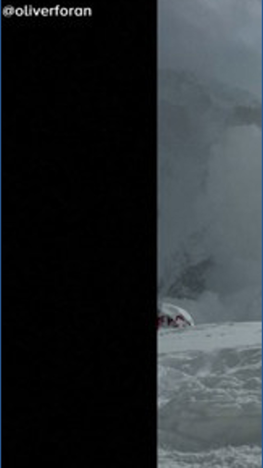 Everest hiker captures an avalanche right before they hit their