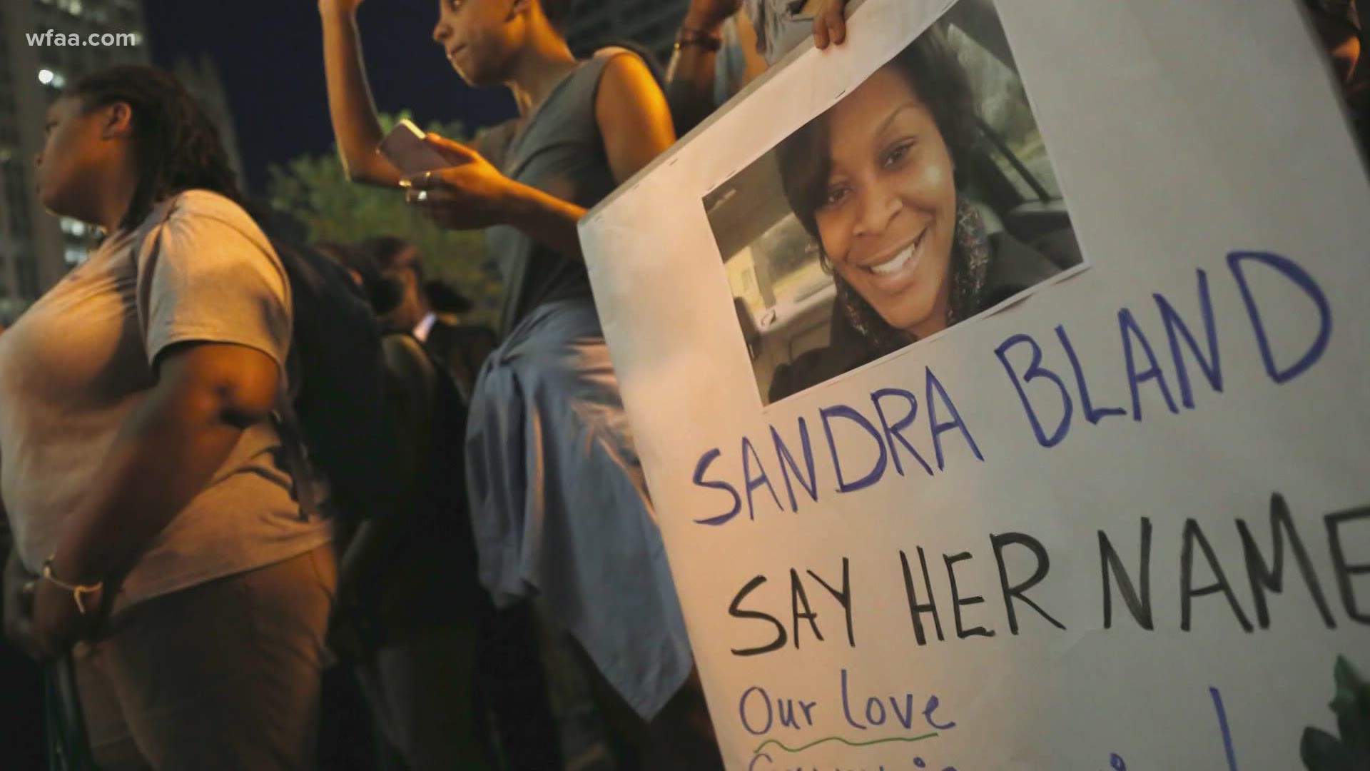 A group of women gathered Monday to remember Sandra Bland who died by suicide in jail and other Black women who have died in police custody.