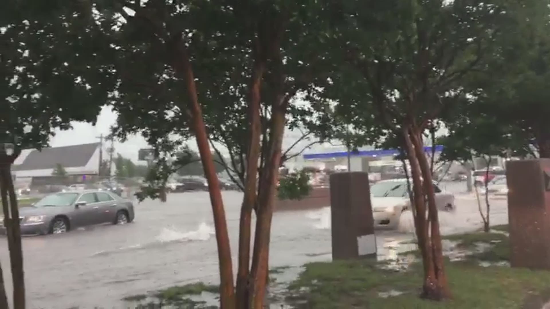 A viewer captured this video of high waters at Dallas Love Field Airport Saturday afternoon. Stay safe out there!