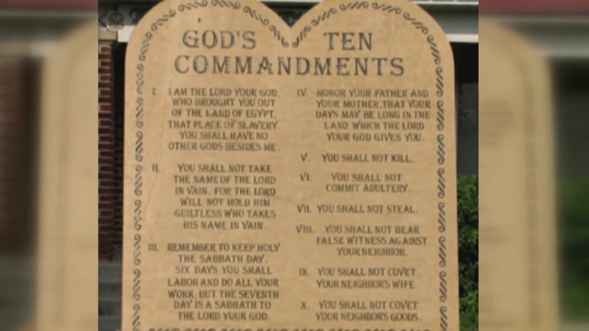 The law mandated that all Louisiana public school classroom showcase the Ten Commandments.