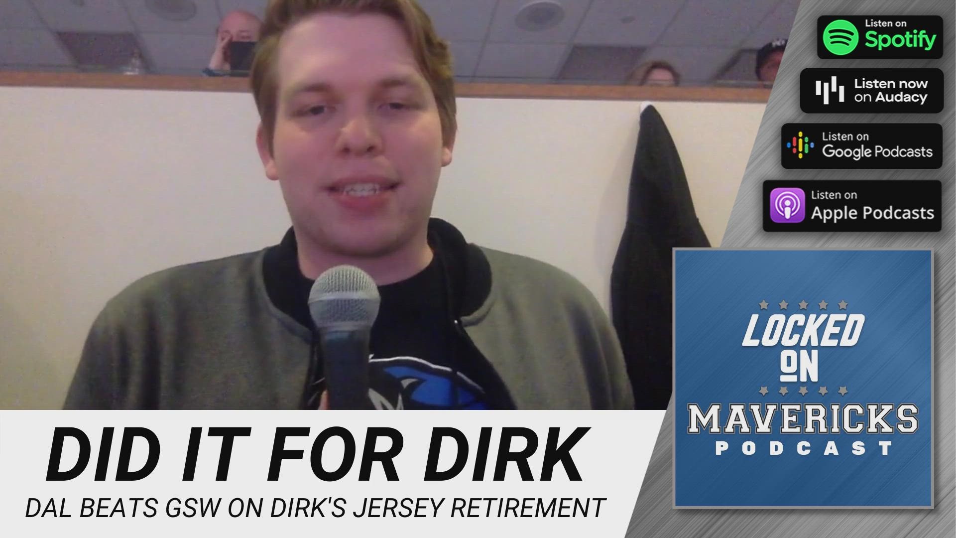 The Mavs got the win over Golden State, but it was all about Dirk. @nickvanexit talks about how fans and former players turned out to honor the GOAT.