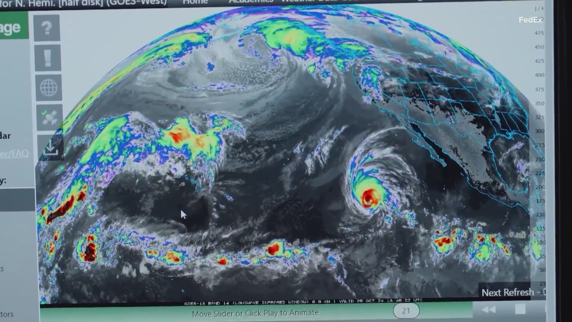 Meteorologists track weather on delivery routes to help drivers avoid delays.