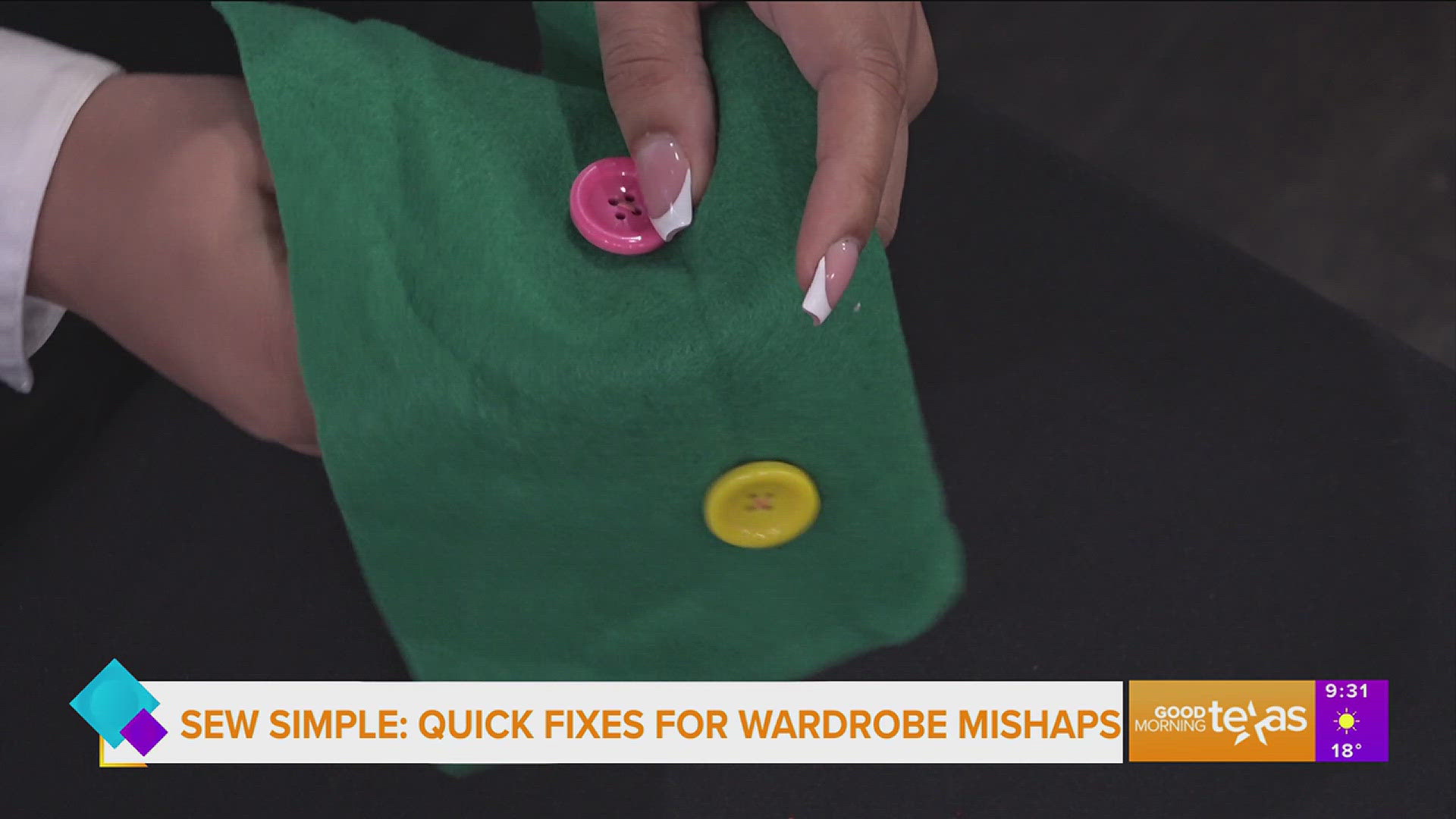 Chelita Mcduffie, owner of That's Sew Creative, and her student Lia Washington show us how easy sewing techniques to help with quick wardrobe fixes. 