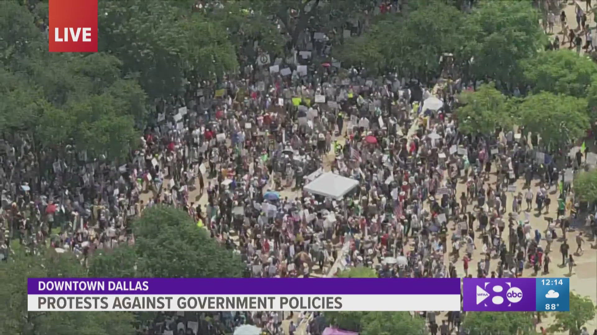 WFAA has crews scattered around North Texas covering the "No Kings" protests, as well as live looks at other rallies across the country.