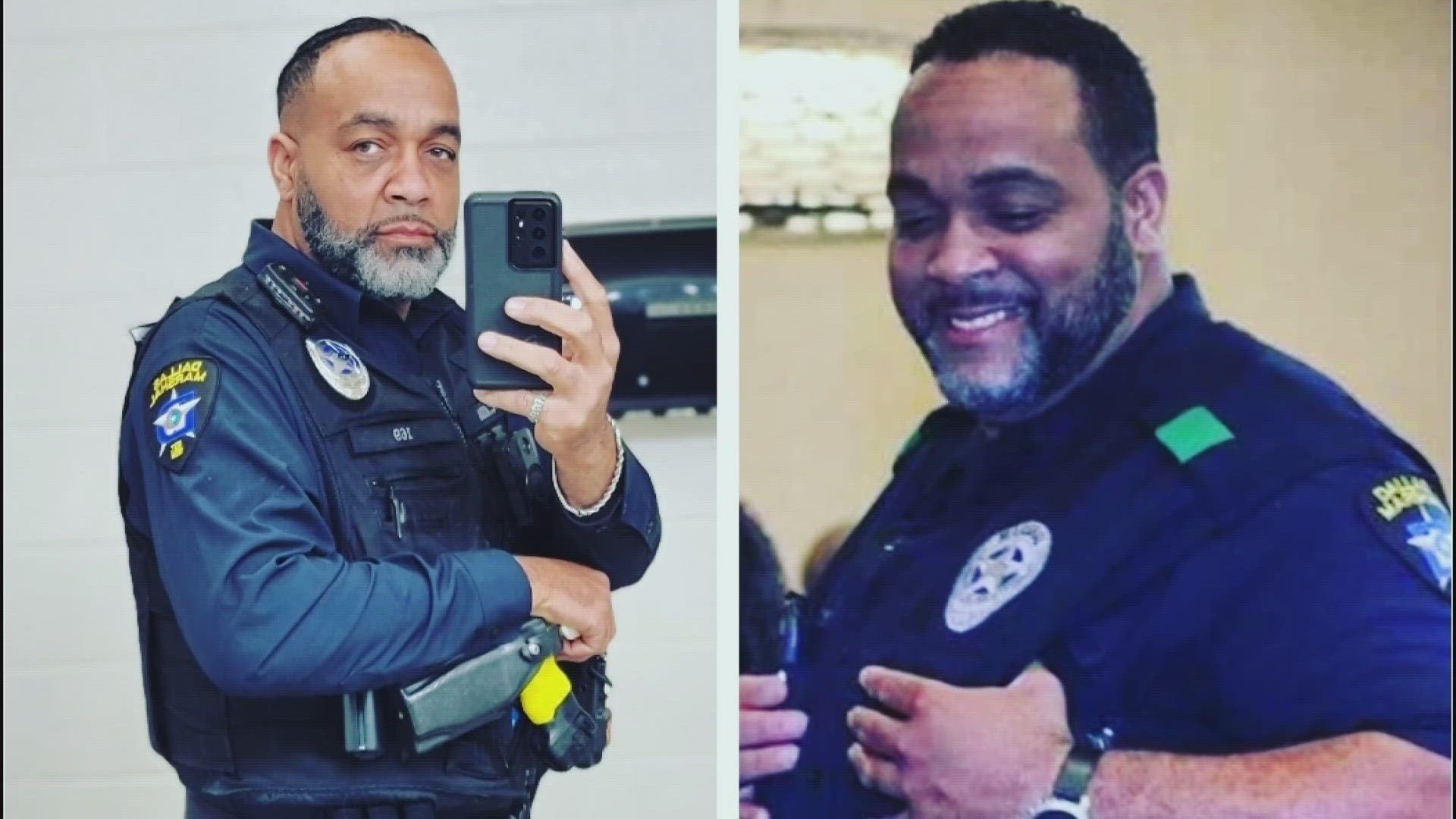 He's been an officer for 17 years with the Dallas Marshal's Office. The former college football player says he was fit when joined the force.