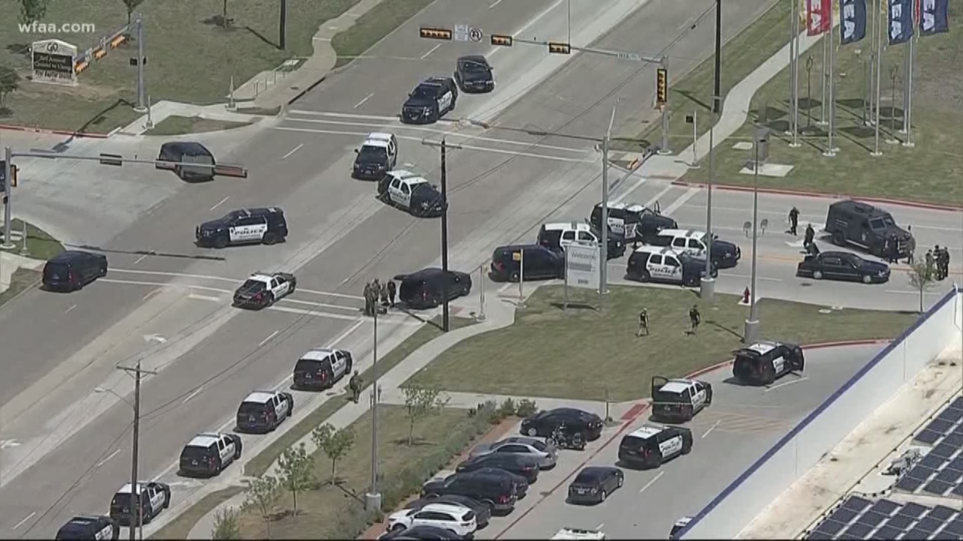 The suspect got into a standoff with SWAT officers near the entrance to the store.