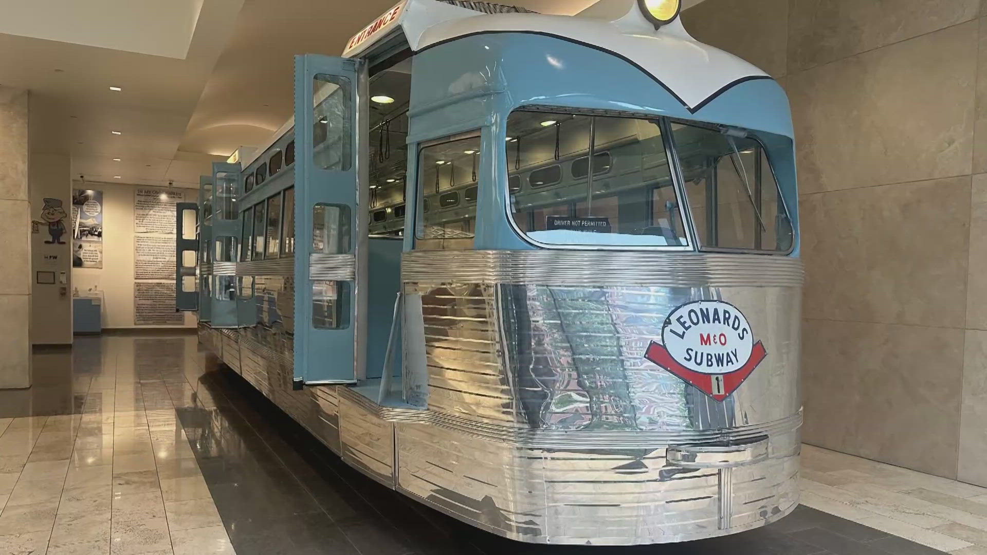 A subway used to take customers from Panther Island to Leonard's Department Store. 