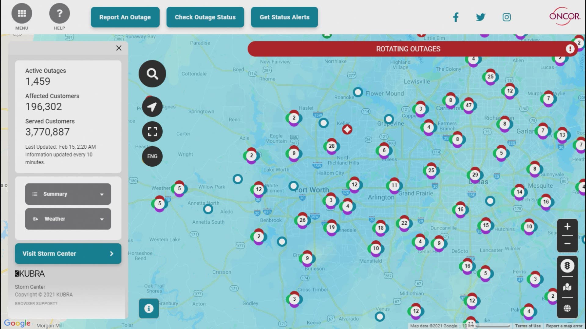 Texas power outage map: What caused outages, ERCOT rolling blackouts?