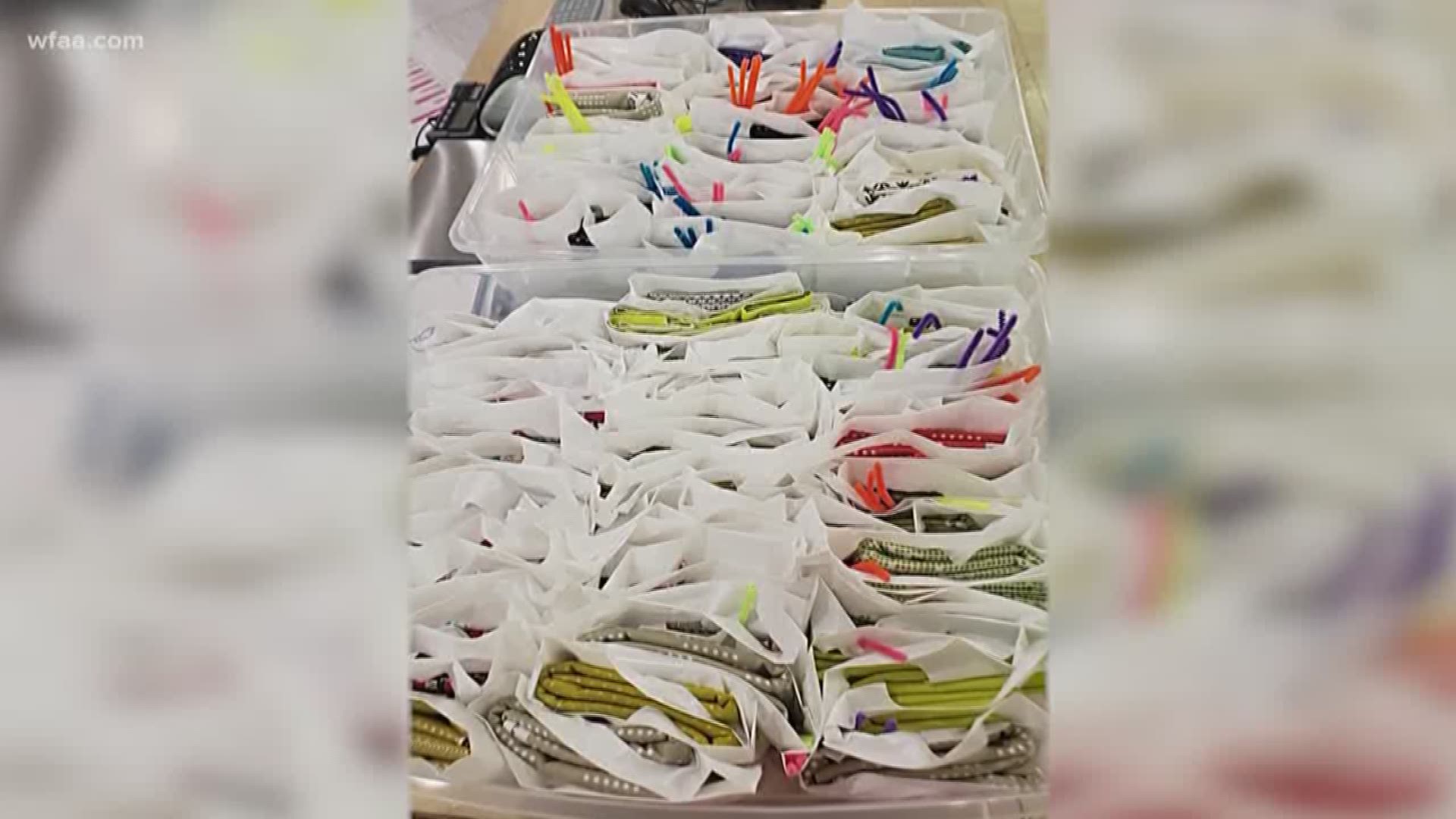 The Stitch House in Plano is giving away kits of supplies for people who want to help make needed masks.