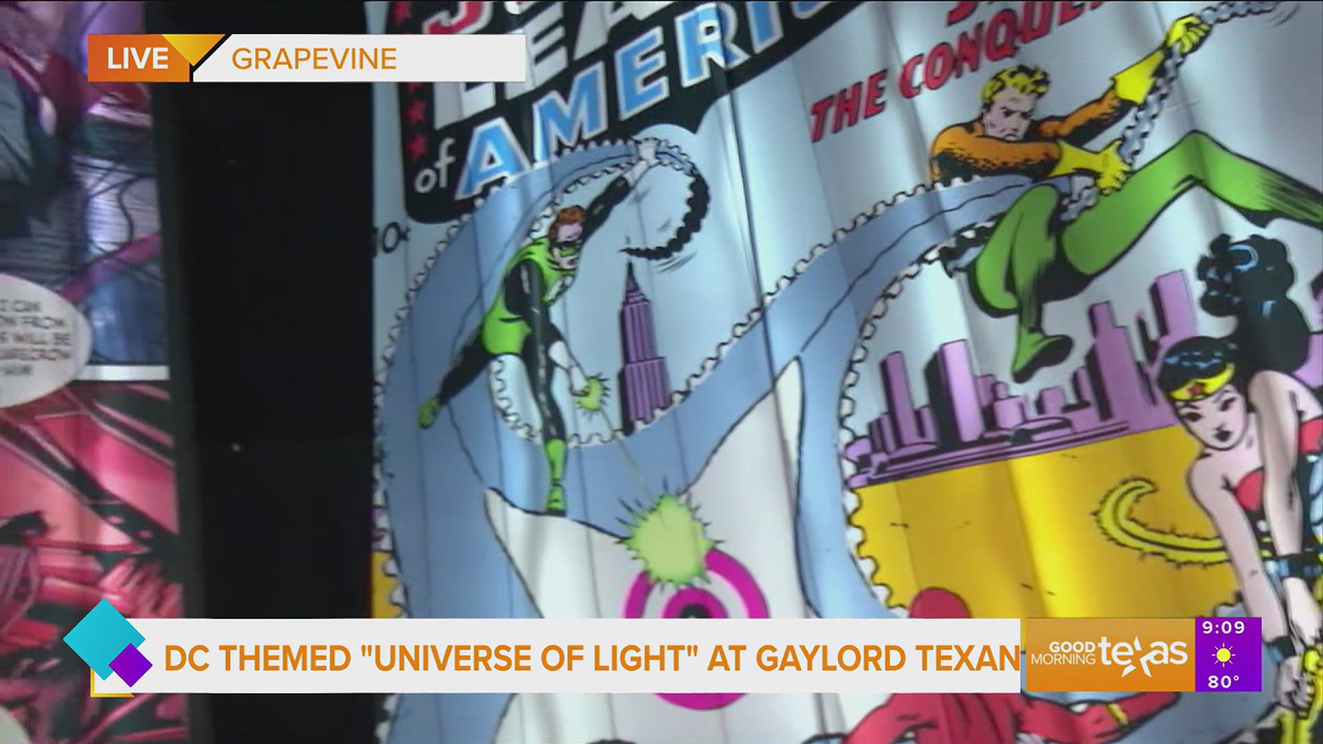 Paige gives us a preview of "Universe of Light" a DC themed experience at Gaylord Texan. 
