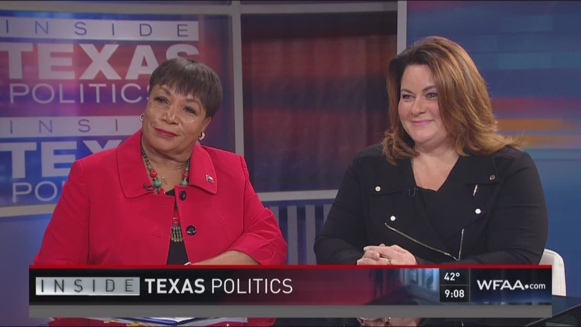 Inside Texas Politics began with a debate between the two Democratic candidates vying to replace Republican Congressman Joe Barton in Congressional District 6.  Jana Lynne Sanchez, a former journalist who also worked in corporate communications, faced off