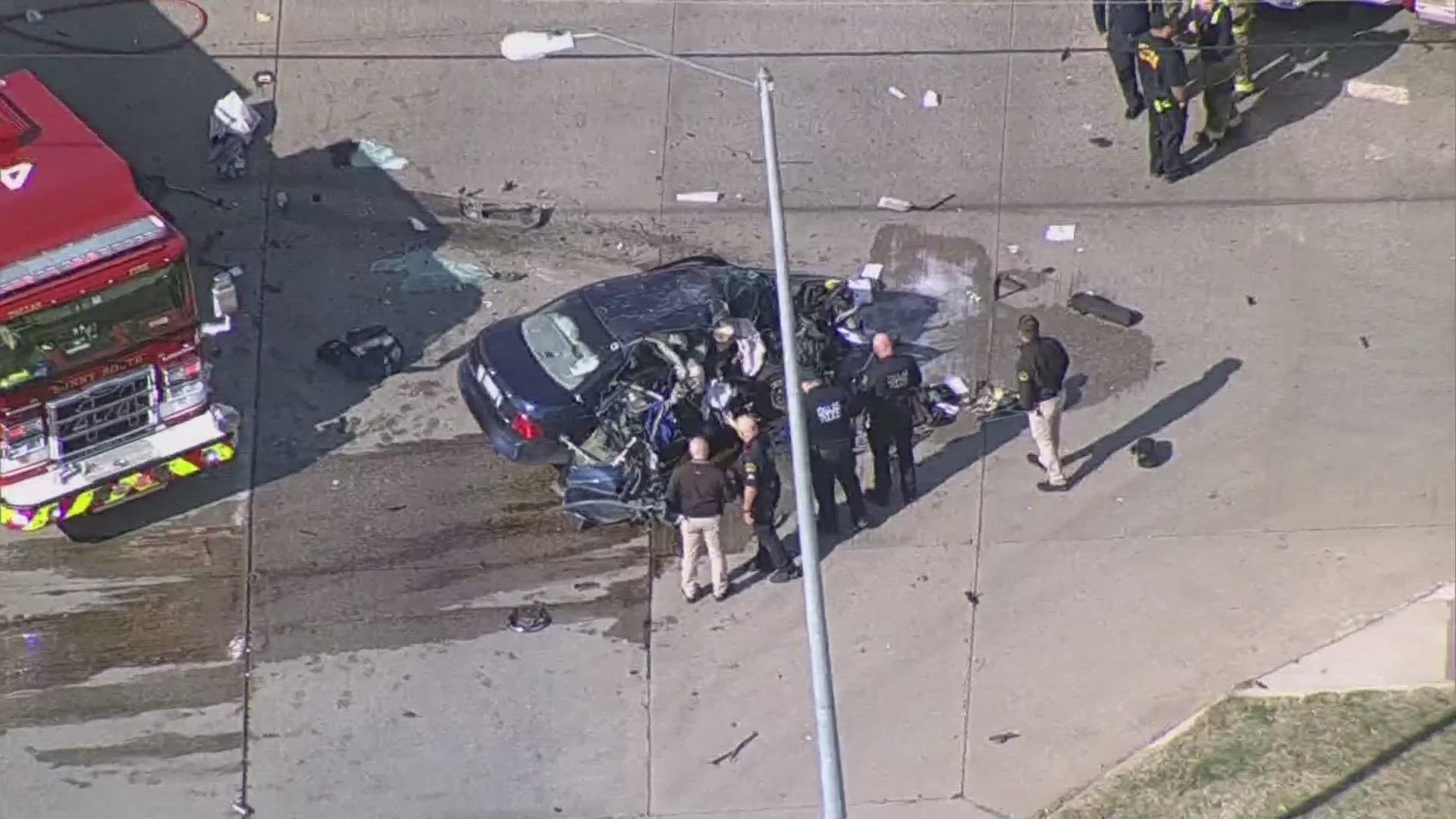 The crash happened around noon Wednesday in the 2500 block of Robert B. Callum Boulevard in Dallas, police say.