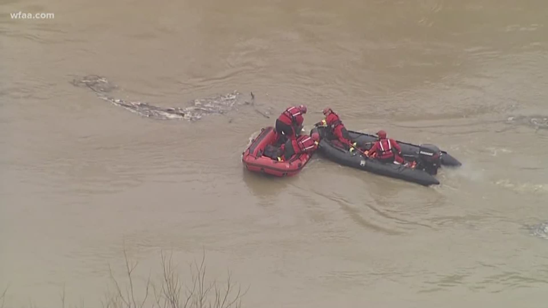 Dallas Fire-Rescue crews suspended the search about 1 p.m.